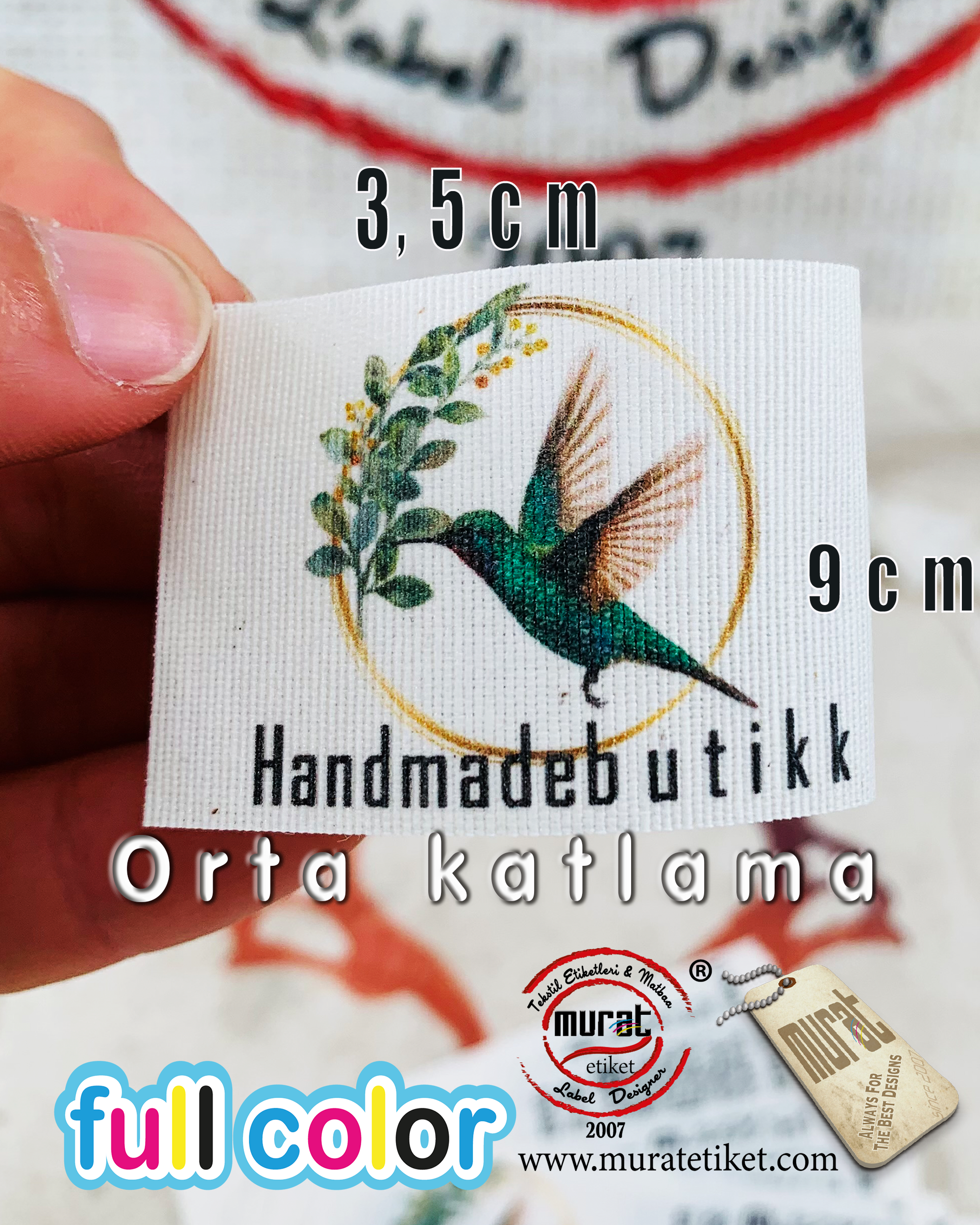 3.5x9 cm qr barcode cotton label 250 pieces
