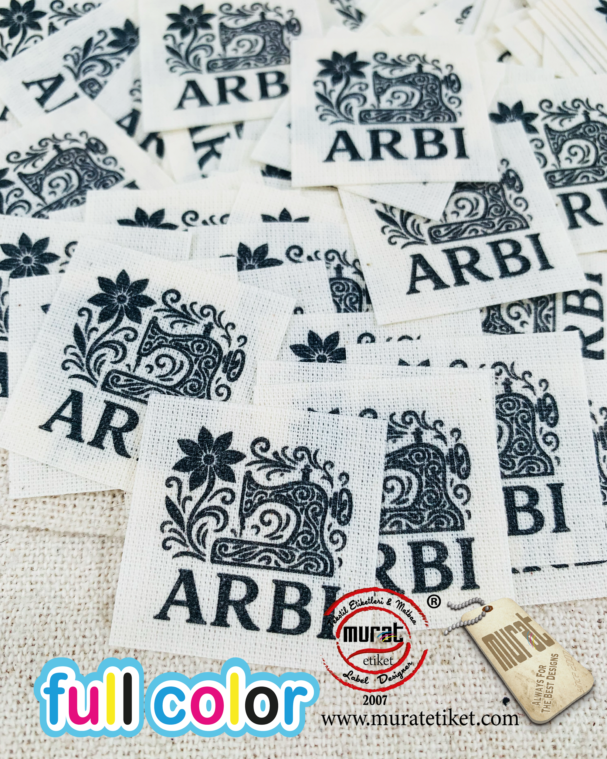 Butik markalar için Pamuk beden etiketi 3cmx5cm 50/100/250/500/1000 adet