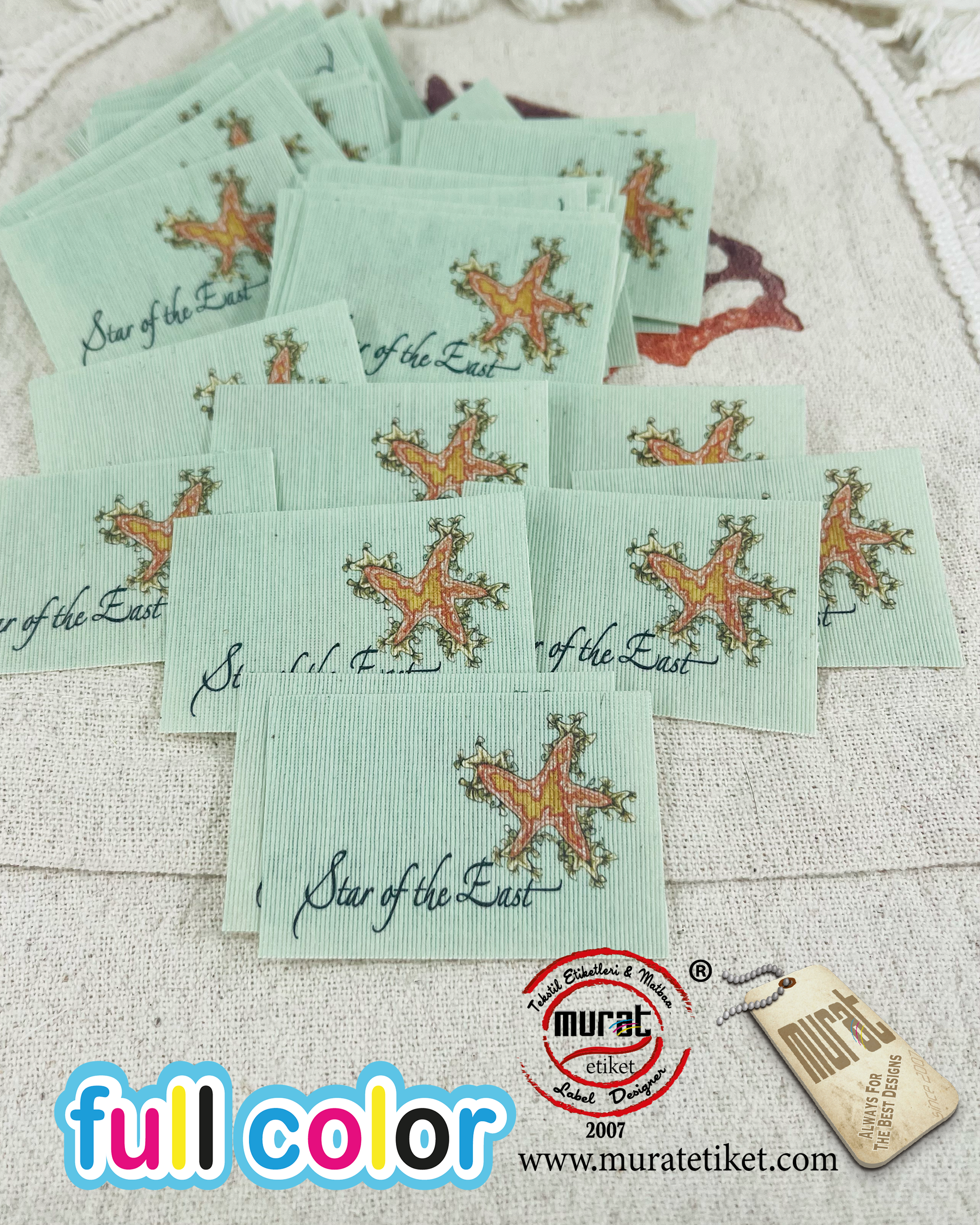 Butik markalar için pamuk etiket 4x6 cm 50/100/250/500/1000 adet