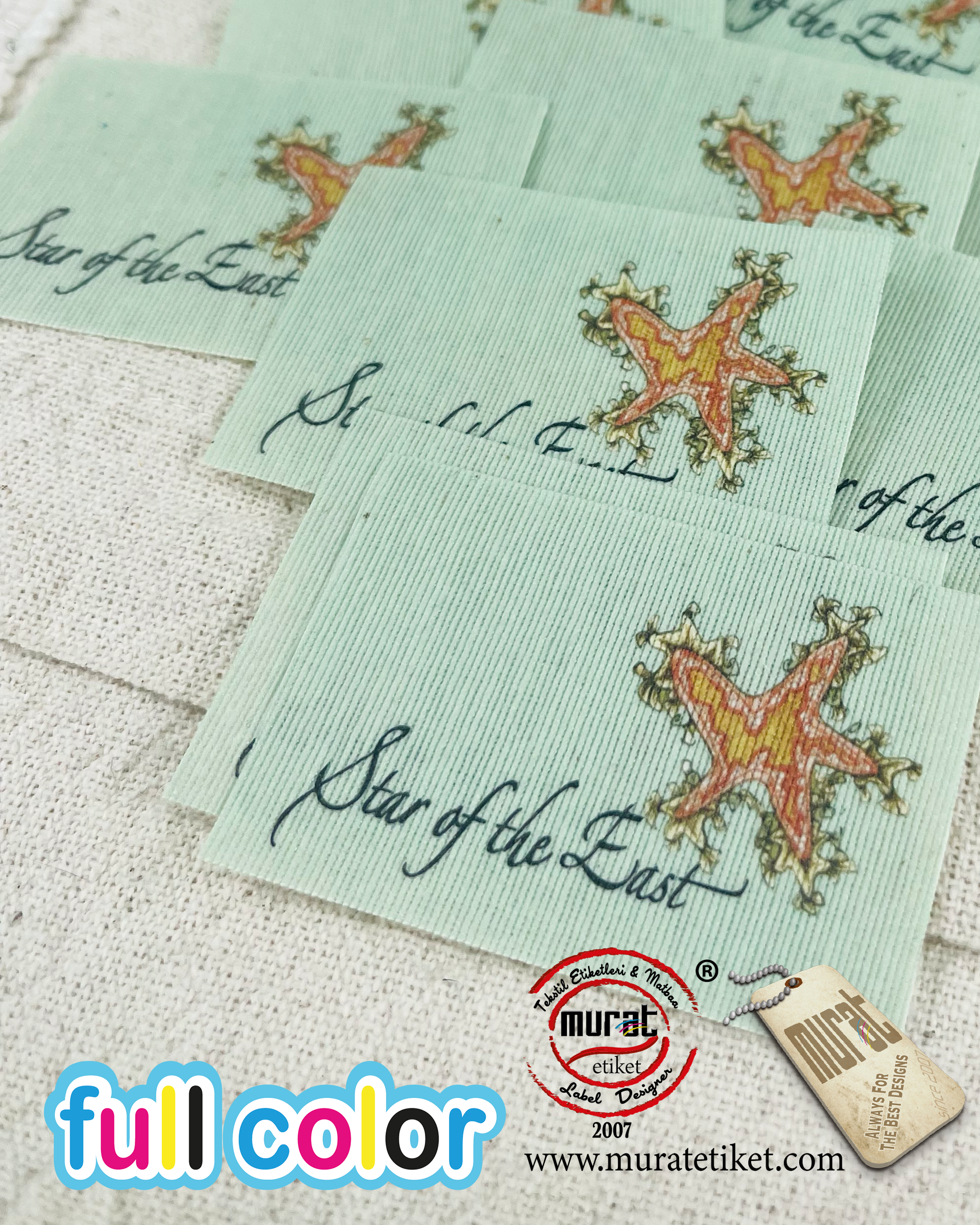 Butik markalar için pamuk etiket 4x6 cm 50/100/250/500/1000 adet