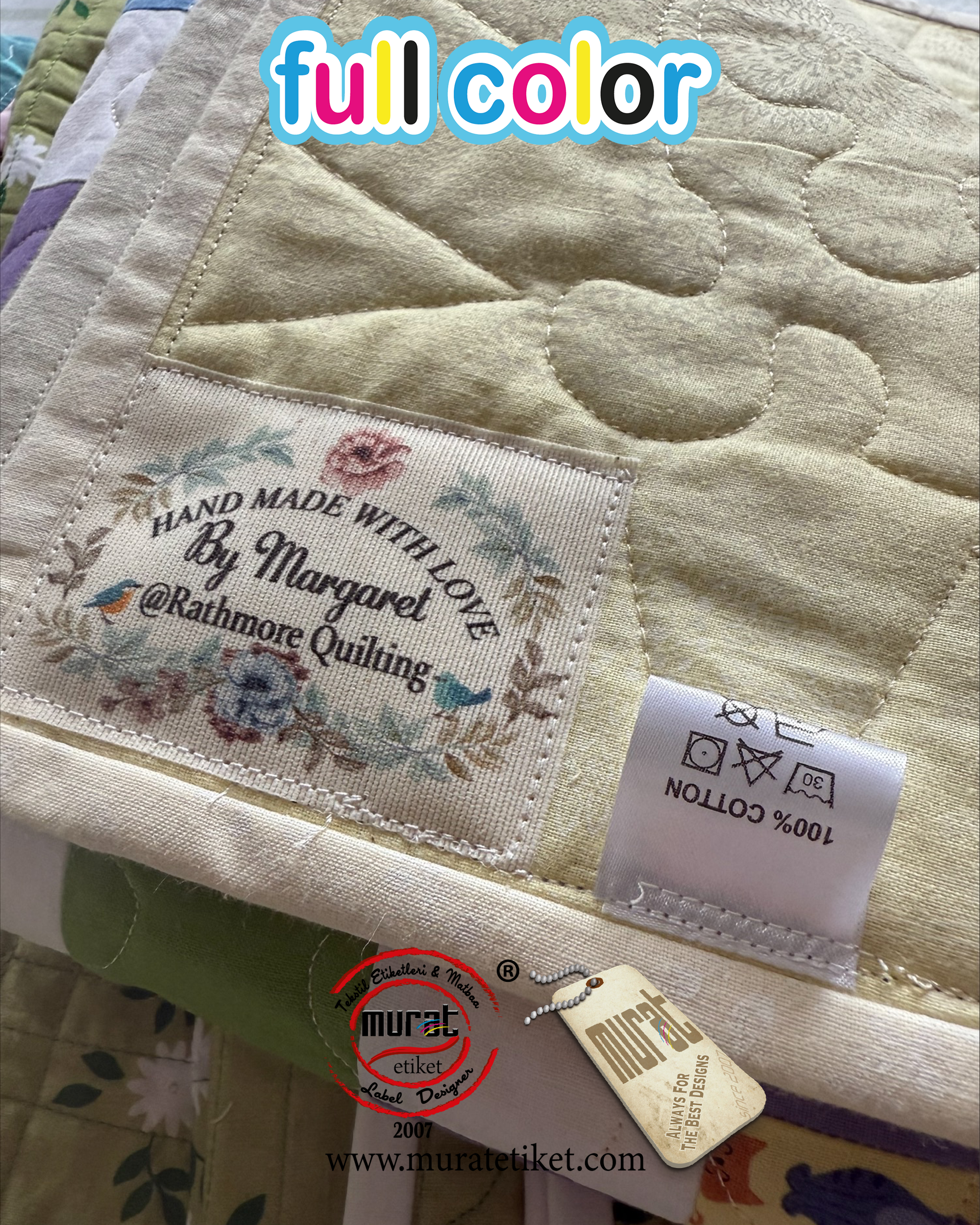 1,96"x2,75"(5x7cm) Cotton Tag