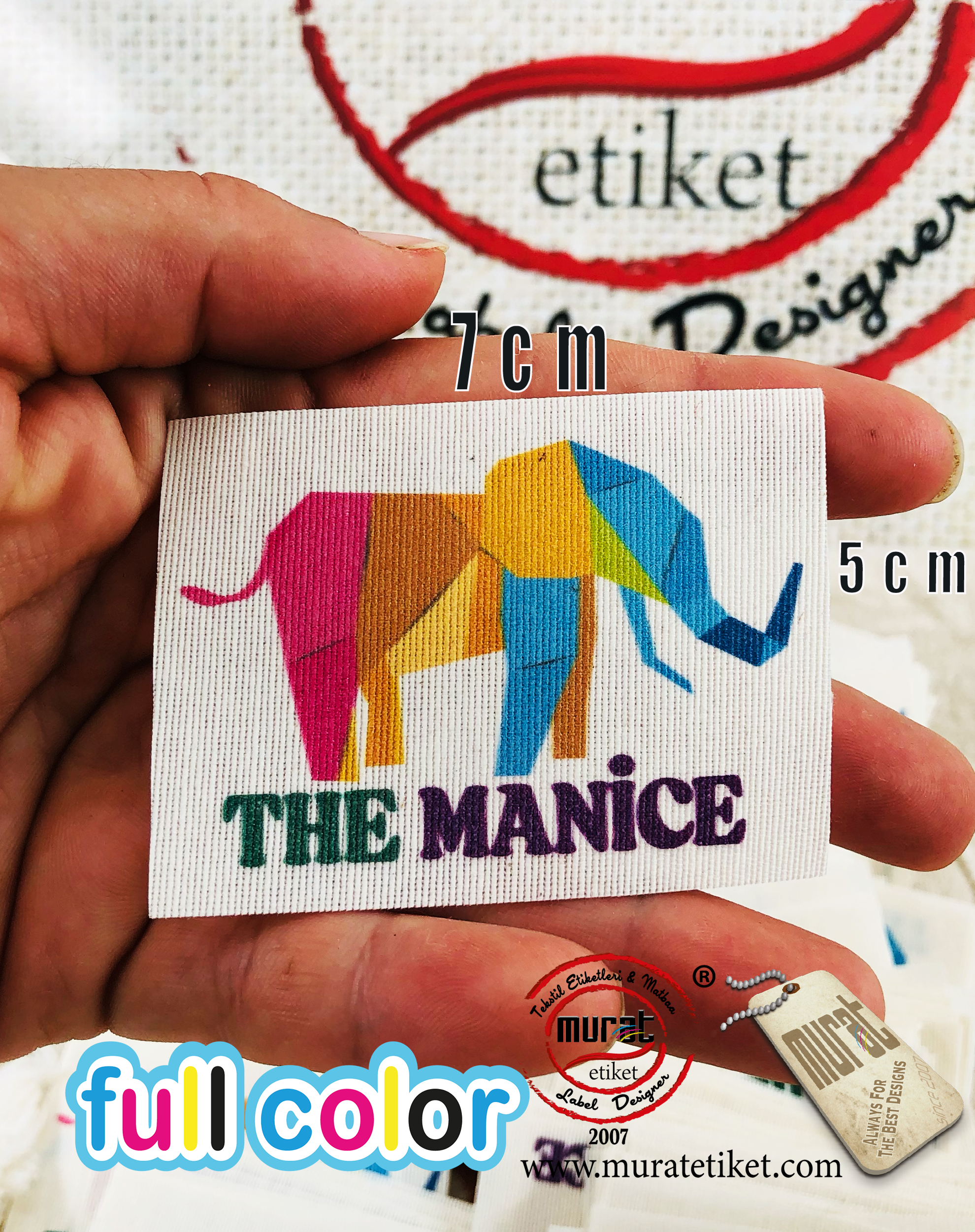1,96"x2,75"(5x7cm) Cotton Tag