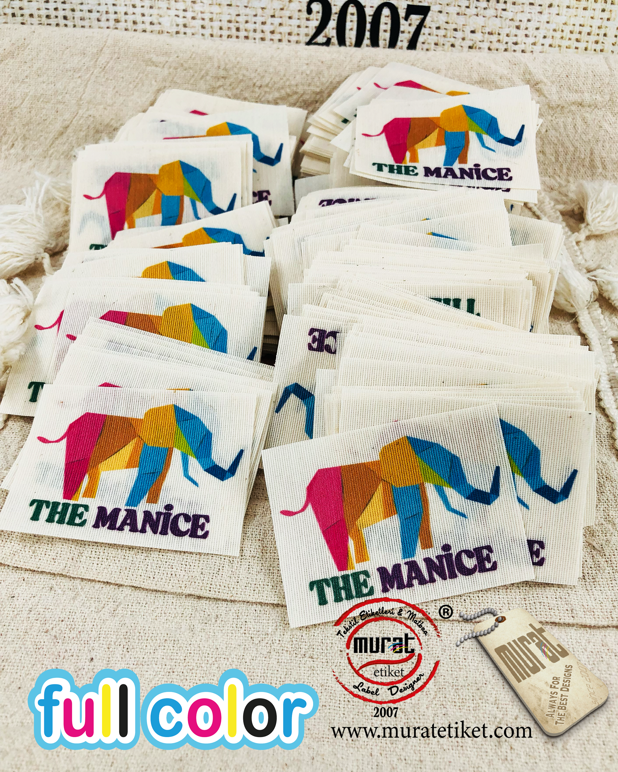 1,96"x2,75"(5x7cm) Cotton Tag