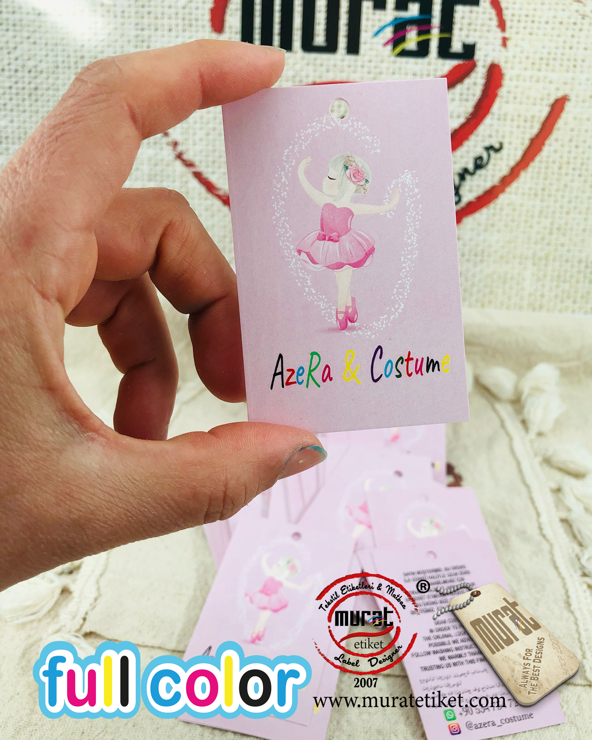 Kuşe karton etiket (ipsiz) 5x8 cm