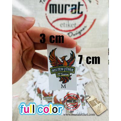 3x7cm Soft touch kumaş etiket