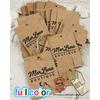 Kraft  Karton etiket 5x7cm